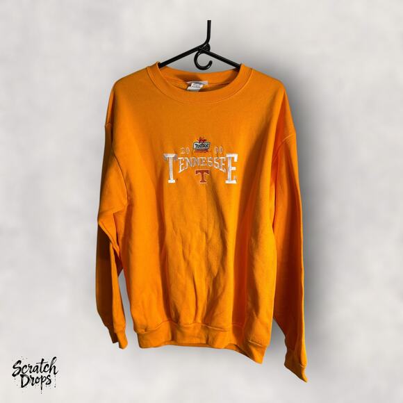 Vintage 2000 NCAA Tennessee Men's Sweatshirt Large Orange Crewneck Pullover V01 - Picture 1 of 4